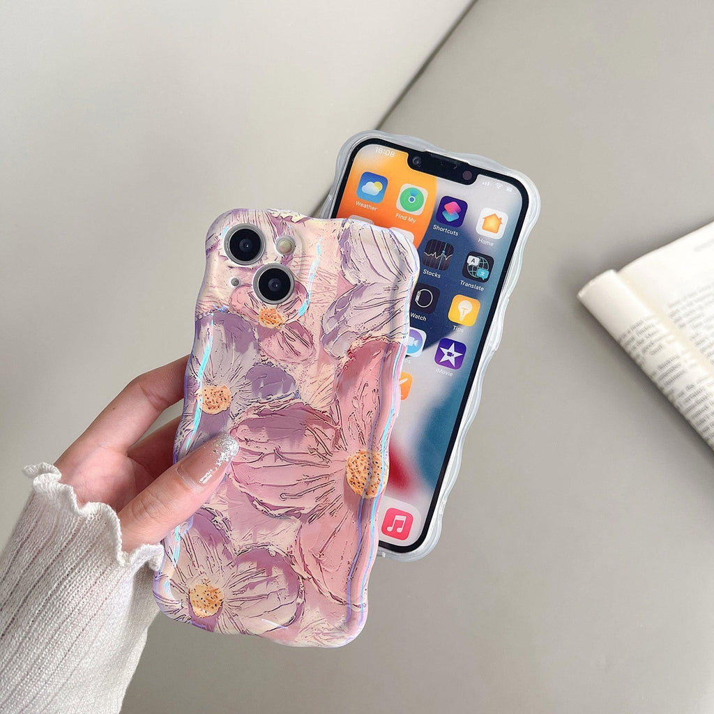 Flower Pattern iPhone Case - Pink