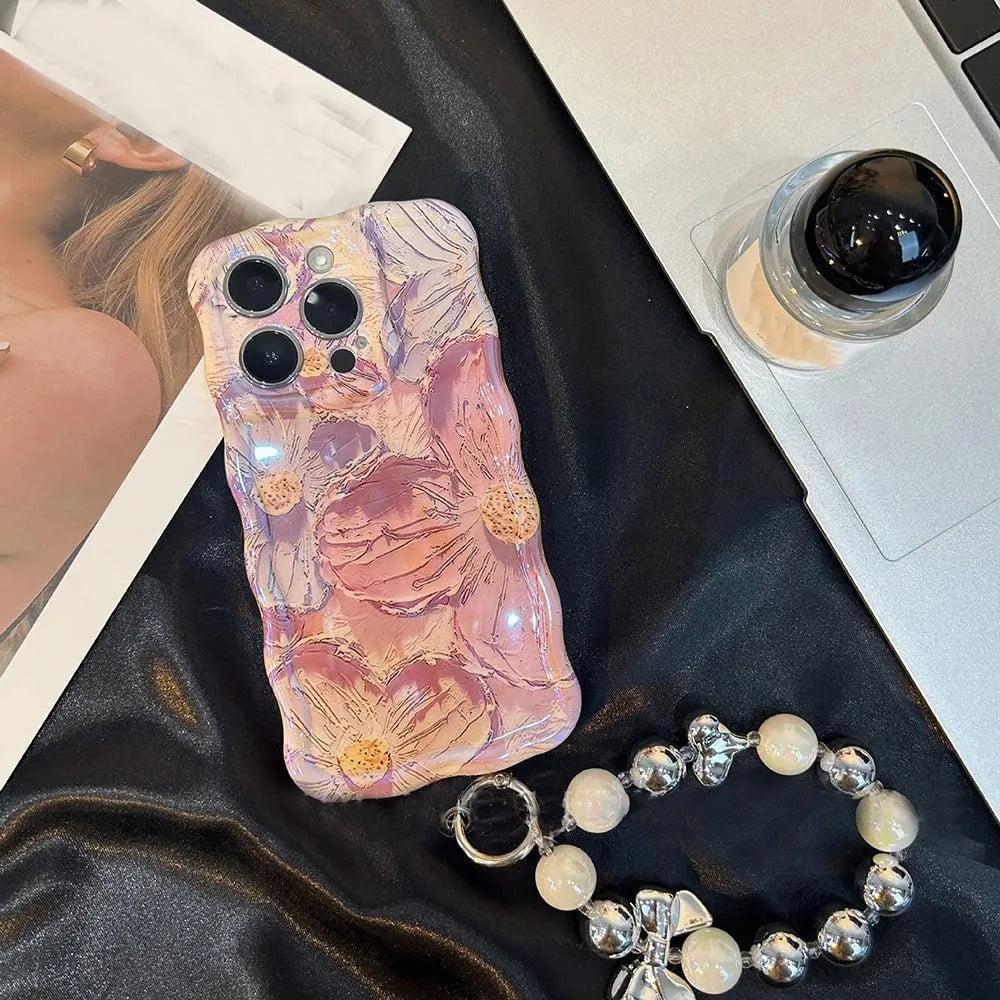 Flower Pattern iPhone Case - Pink