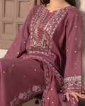Lawn-3PC Embroidered Shirt with Chiffon Embroidered Dupatta- 5064