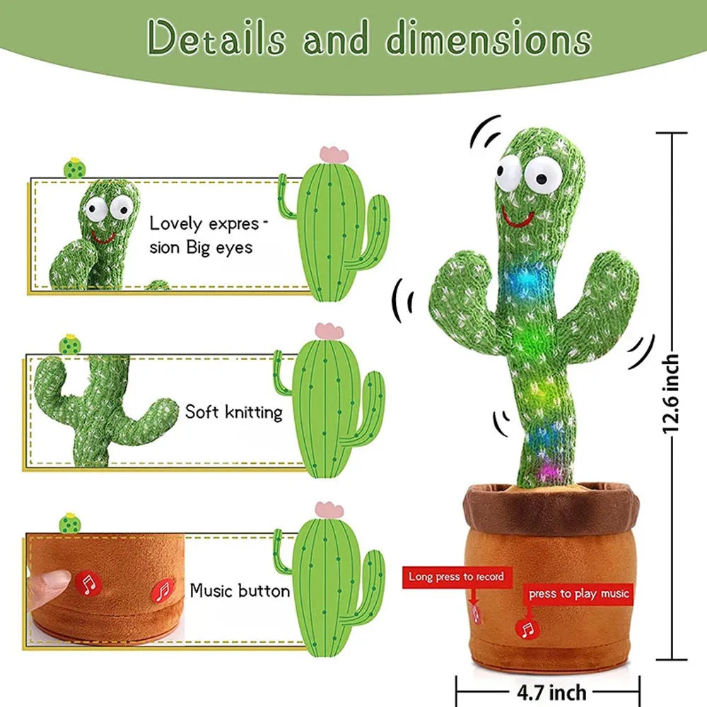 Cute Dancing and Talking Cactus Toy