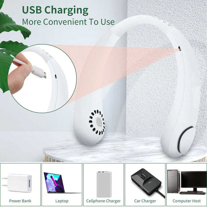 Portable Neck Fan Electric Wireless Fan